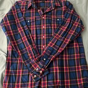 Brooks Brothers Blue and Red Plaid Button Down Shirt